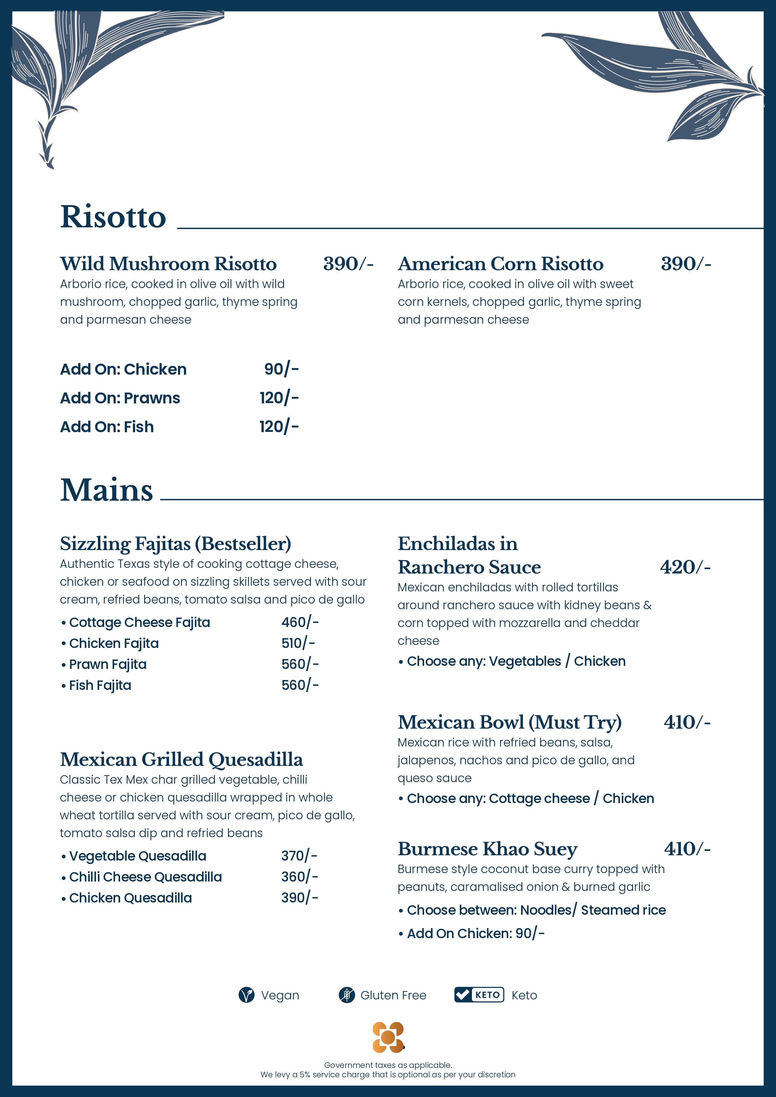 Food Menu page 8