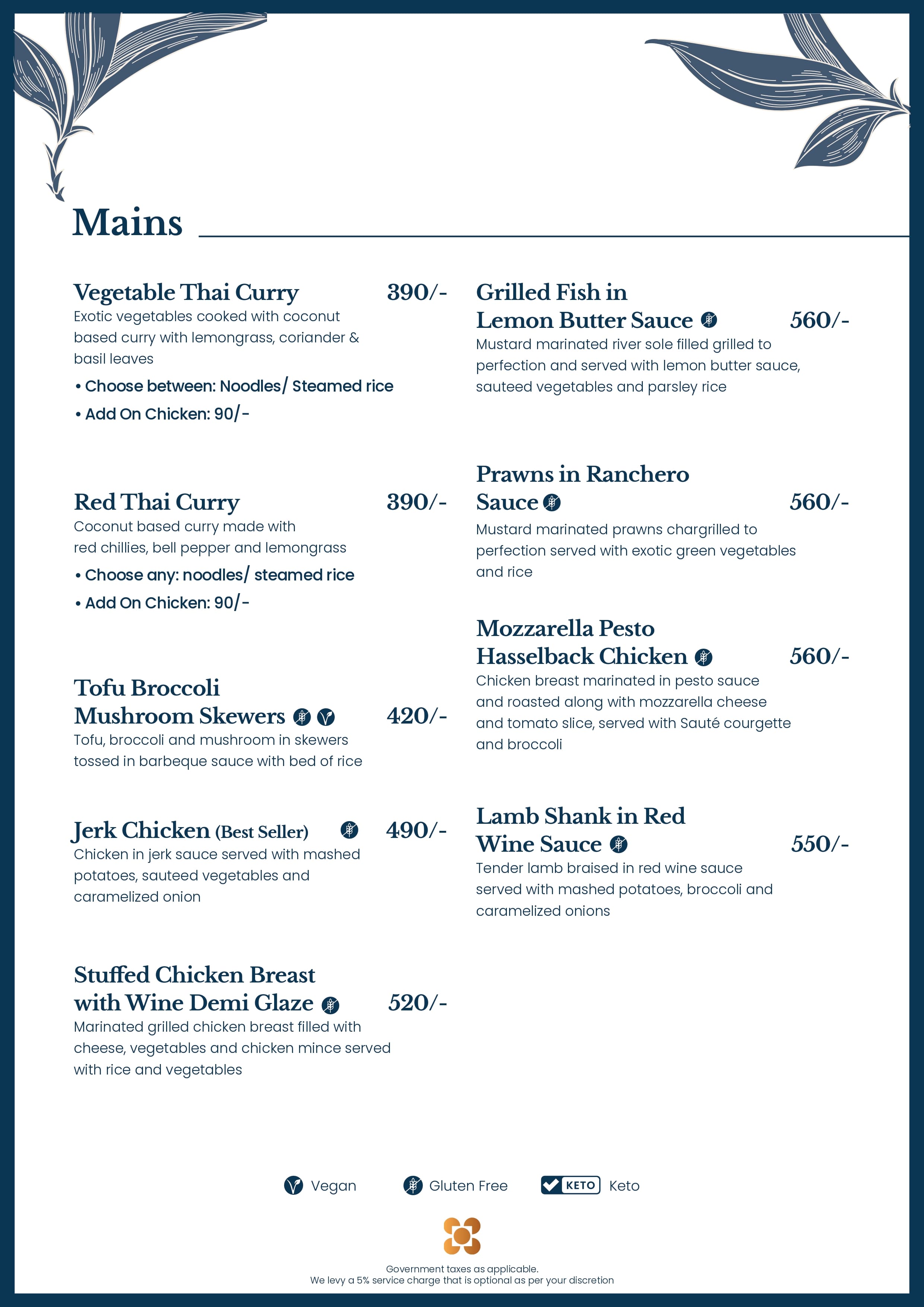 Food Menu page 9