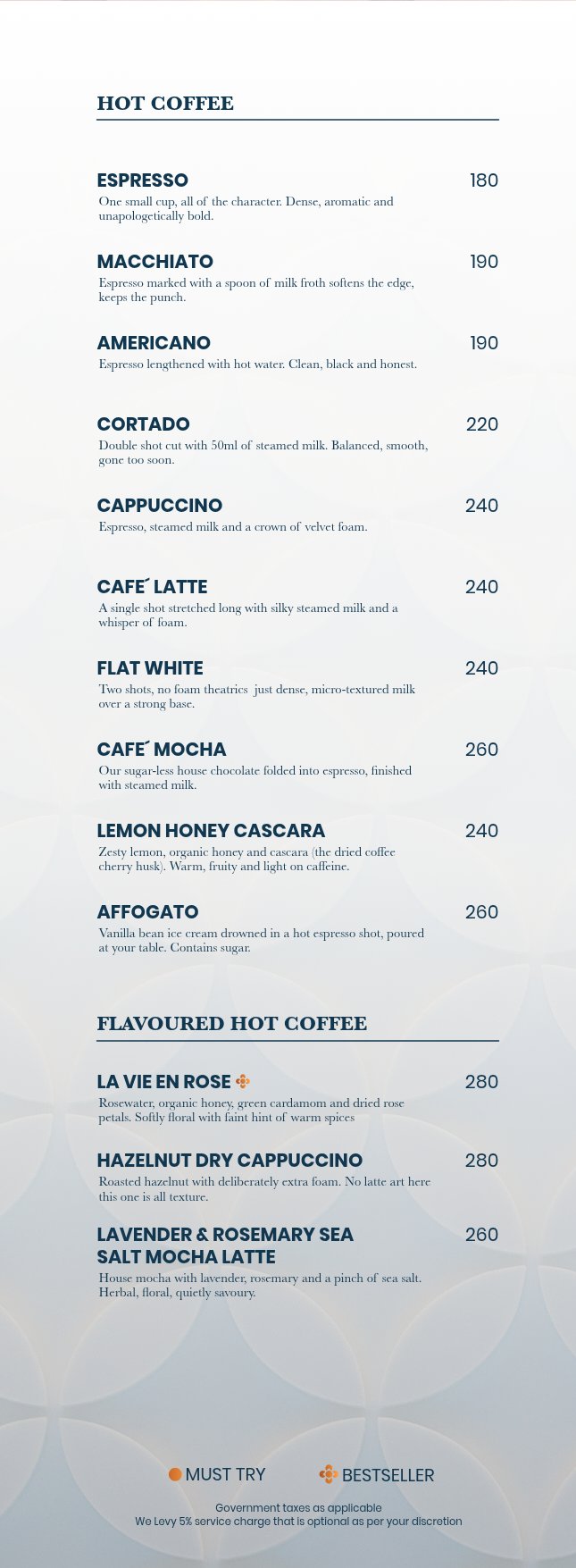 Beverage Menu page 2