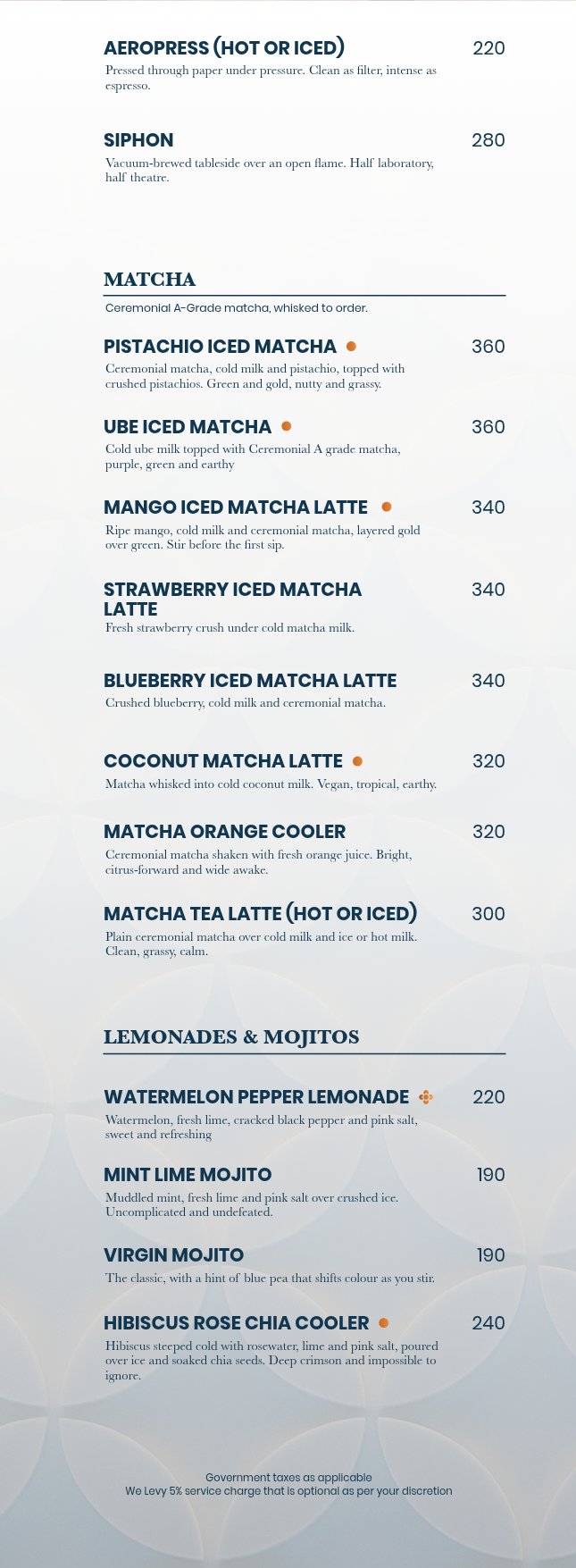 Beverage Menu page 5