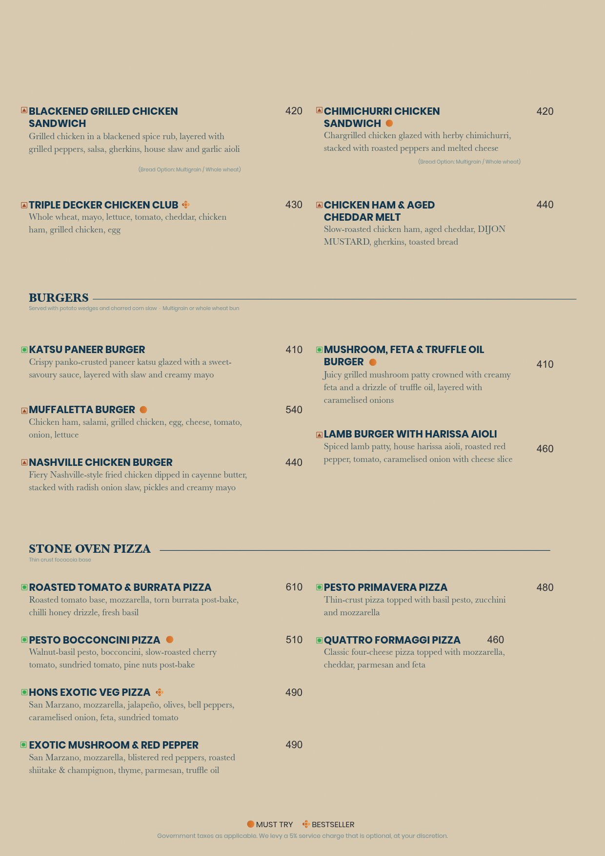 Food Menu page 5
