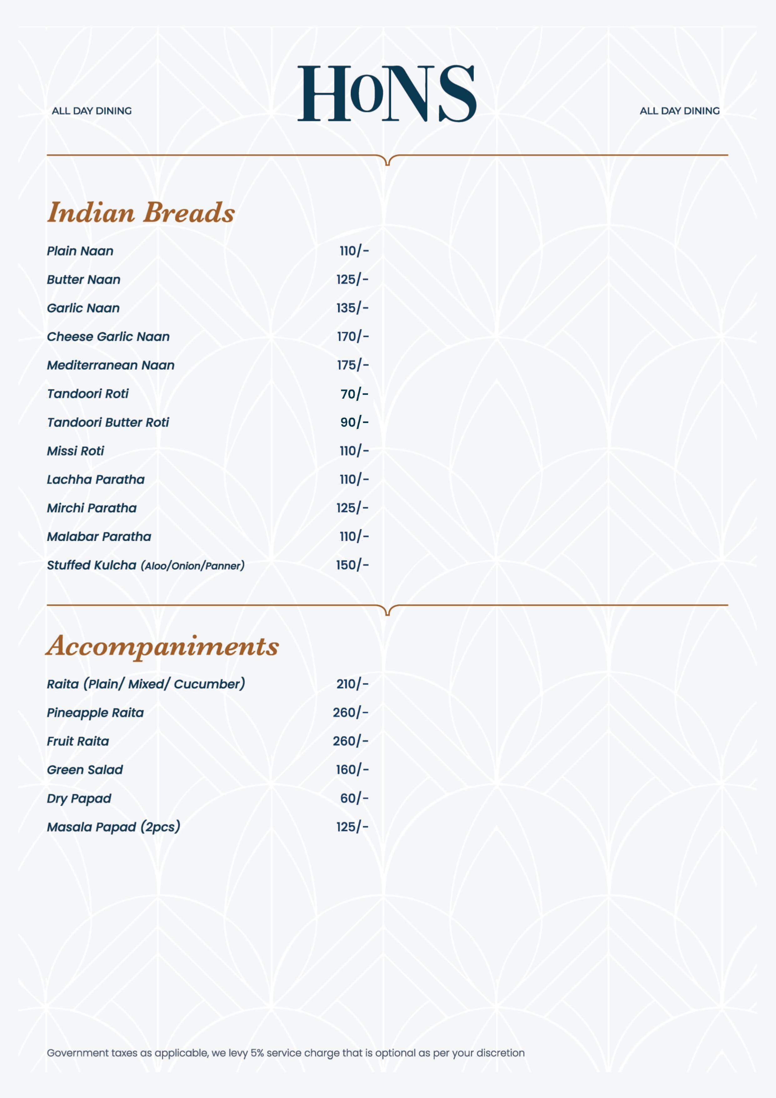 Food Menu page 12