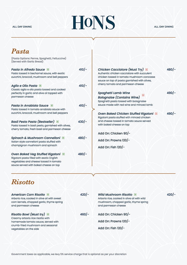 Food Menu page 7