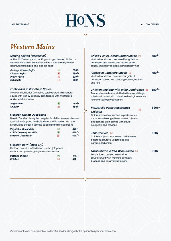 Food Menu page 8