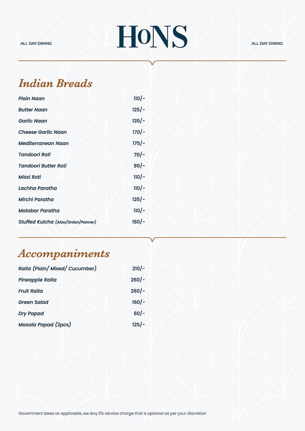Food Menu page 12